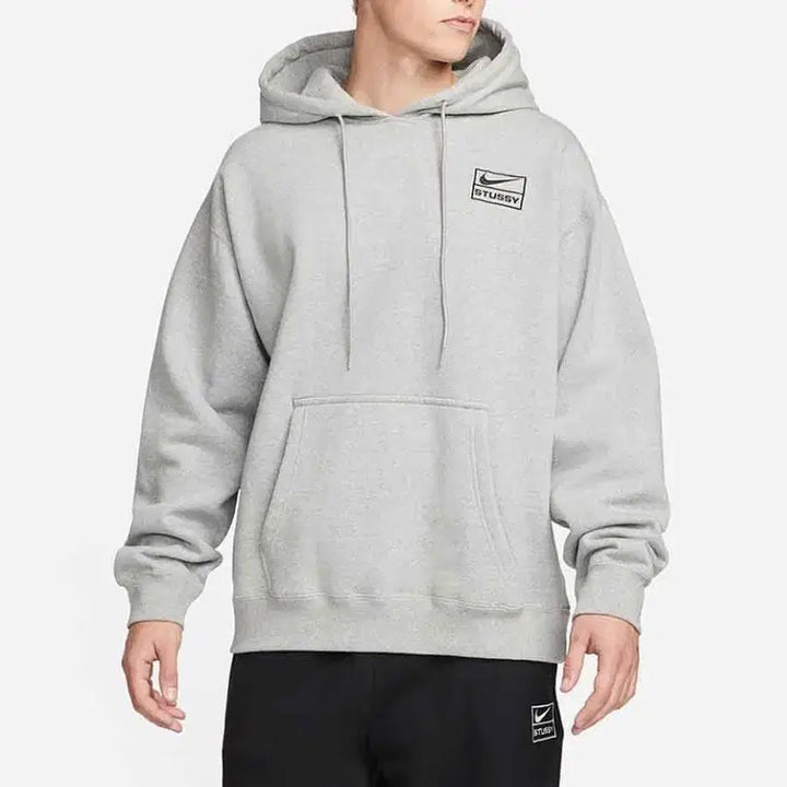 [BUNJANG] Nike Stussy NRG RA Pullover Hoodie Dark Grey Heather L / 나이키 스투시 NRG RA 풀오버 후드 다크 그레이 헤더 L 후드티