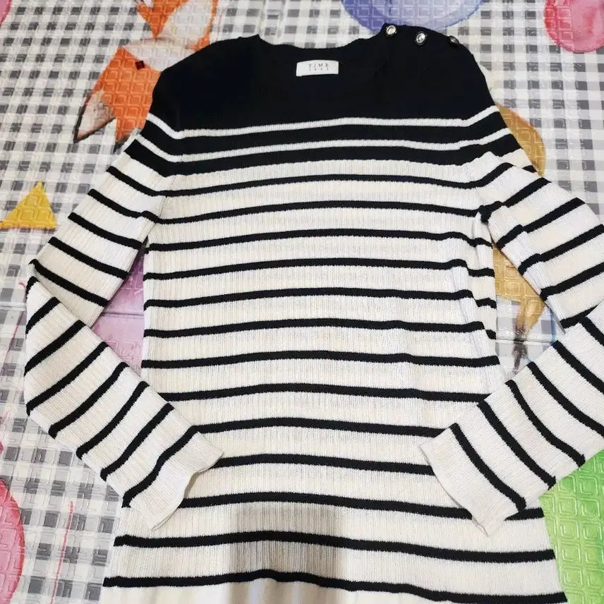[BUNJANG] Time Striped Knit Sweater / 한섬의류 타임 스트라이프 니트