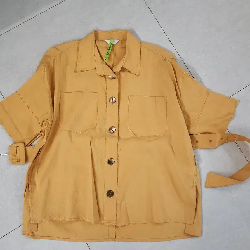 [BUNJANG] TIME Half-Sleeve Belted Shirt / 한섬의류 타임 반팔 벨트셔츠