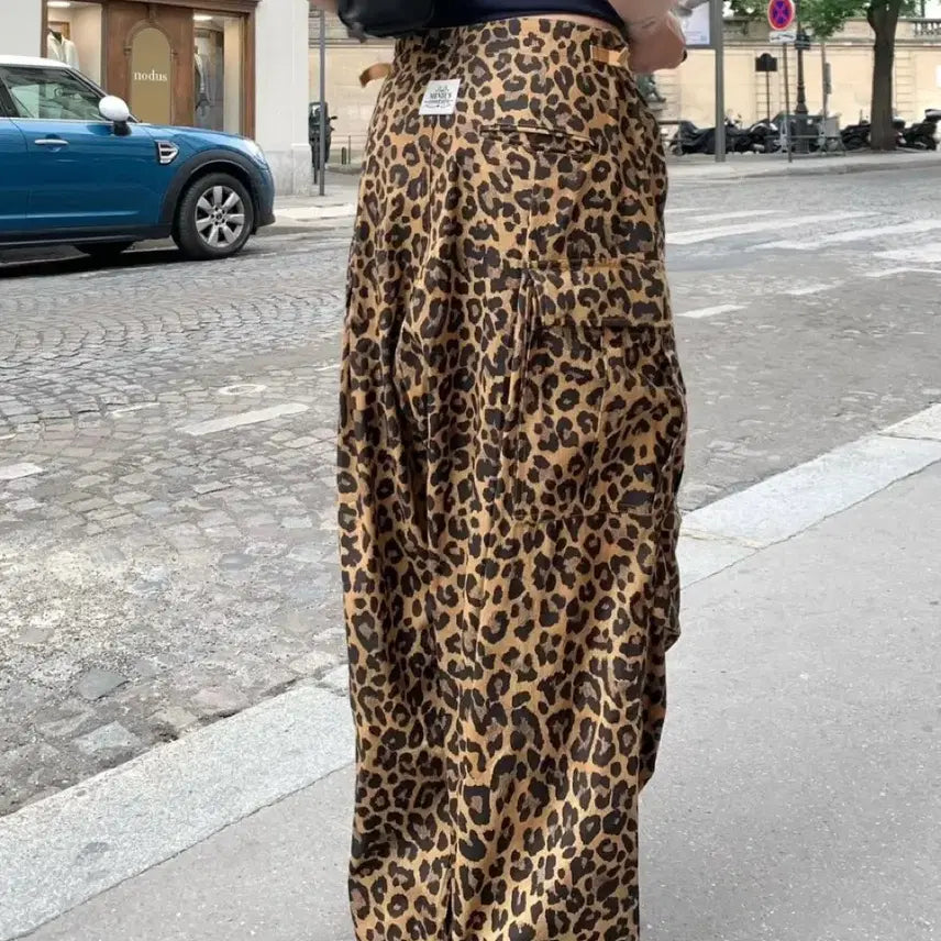 [BUNJANG] Mendils Cutiure Leopard Cargo Long Pants (New) / 멘딜스꾸띠르 레오파드 카고 롱 팬츠 M (새상품)