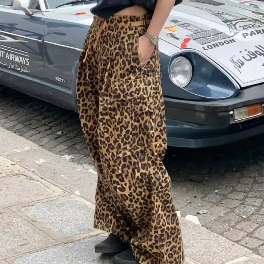 [BUNJANG] Mendils Cutiure Leopard Cargo Long Pants (New) / 멘딜스꾸띠르 레오파드 카고 롱 팬츠 M (새상품)