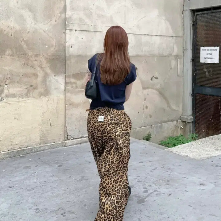[BUNJANG] Mendils Cutiure Leopard Cargo Long Pants (New) / 멘딜스꾸띠르 레오파드 카고 롱 팬츠 M (새상품)