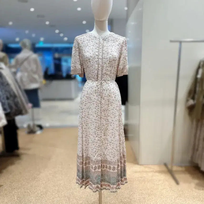 [SOLD OUT] 써스데이아일랜드 플라워 풀 오픈 롱 원피스 S