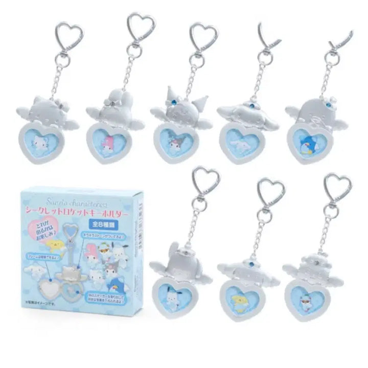 [BUNJANG] Sanrio Yumemiru Dreamy Angel Rocket Keychain Frame Charm Kuromi / 산리오 유메미루 꿈꾸는 엔젤 로켓 키홀더 액자 키링 쿠로미