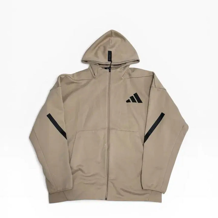 [BUNJANG] Adidas Hooded Zip-Up Jacket Beige XL / 아디다스 후드 집업 자켓 베이지 XL
