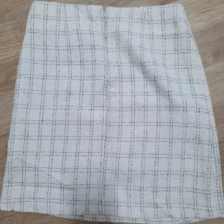 [BUNJANG] Checkered Tweed Mini Skirt / 체크 패턴 트위드 미니스커트