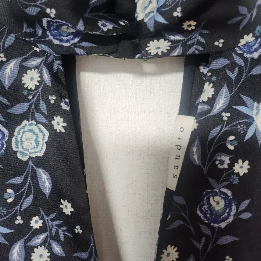 [BUNJANG] Sandro Floral Pattern Long Dress Black / 산드로 플라워 패턴 롱 원피스 블랙