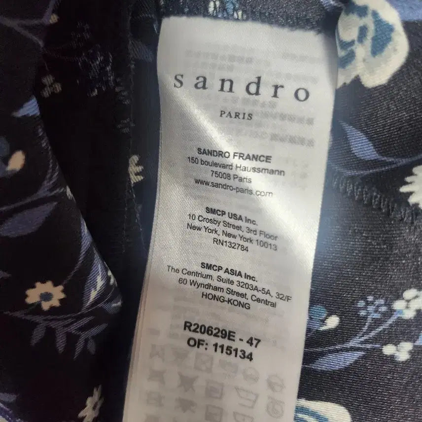 [BUNJANG] Sandro Floral Pattern Long Dress Black / 산드로 플라워 패턴 롱 원피스 블랙