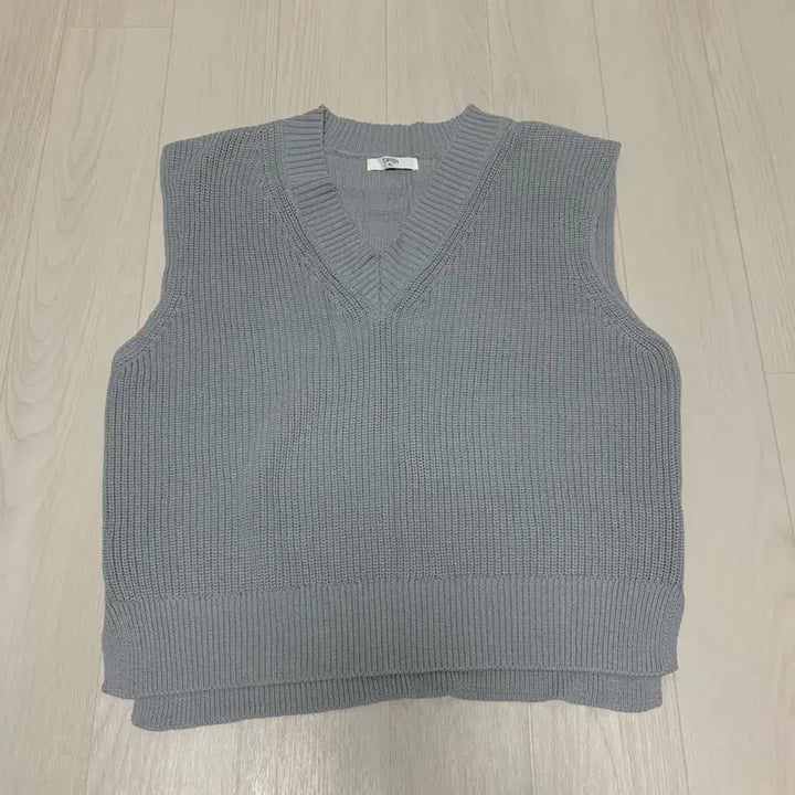 [BUNJANG] Toptenc Ash Blue V-Neck Vest / [미착용] 탑텐 애쉬블루 브이넥 베스트(90)