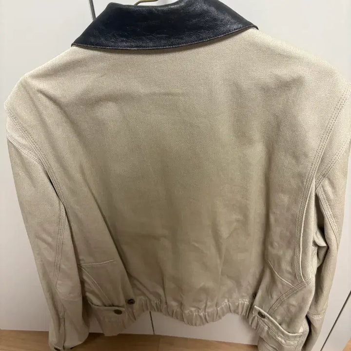 [BUNJANG] COOR Leather Patchwork Field Jacket (Sand Beige) L / 쿠어 레더 패치워크 필드 자켓 (샌드베이지) L