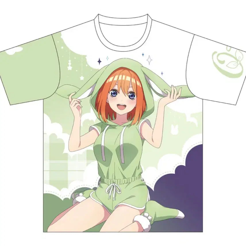 [BUNJANG] The Quintessential Quintuplets Yotsuba Big Print T-Shirt / 5등분의 신부 요츠바 빅프린팅 티셔츠 새상품