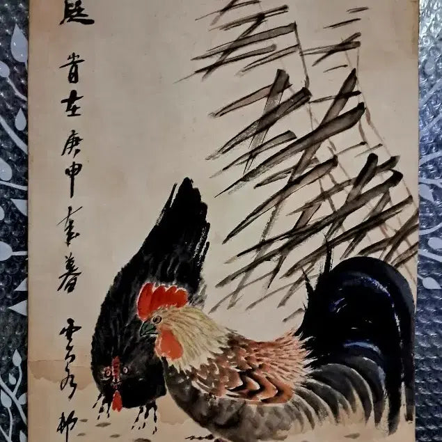 [BUNJANG] Ink Wash Painting of a Rooster / 동양화 수묵화 닭 그림