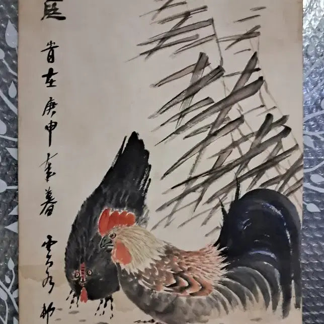 [BUNJANG] Ink Wash Painting of a Rooster / 동양화 수묵화 닭 그림