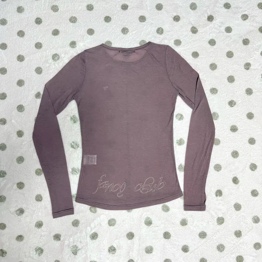[BUNJANG] Fancy Club Layered Long Sleeve Set / 팬시클럽 도트 레이어드 롱슬리브 핑크
