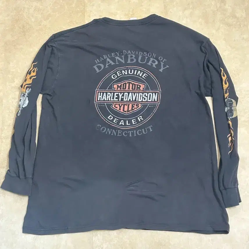 [SOLD OUT] [2XL] 90s-00s 빈티지 할리데이비슨 플레임 롱슬리브
