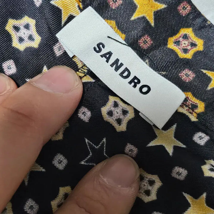 [BUNJANG] Sandro Print Satin Pants / 산드로 프린트 새틴 팬츠 40
