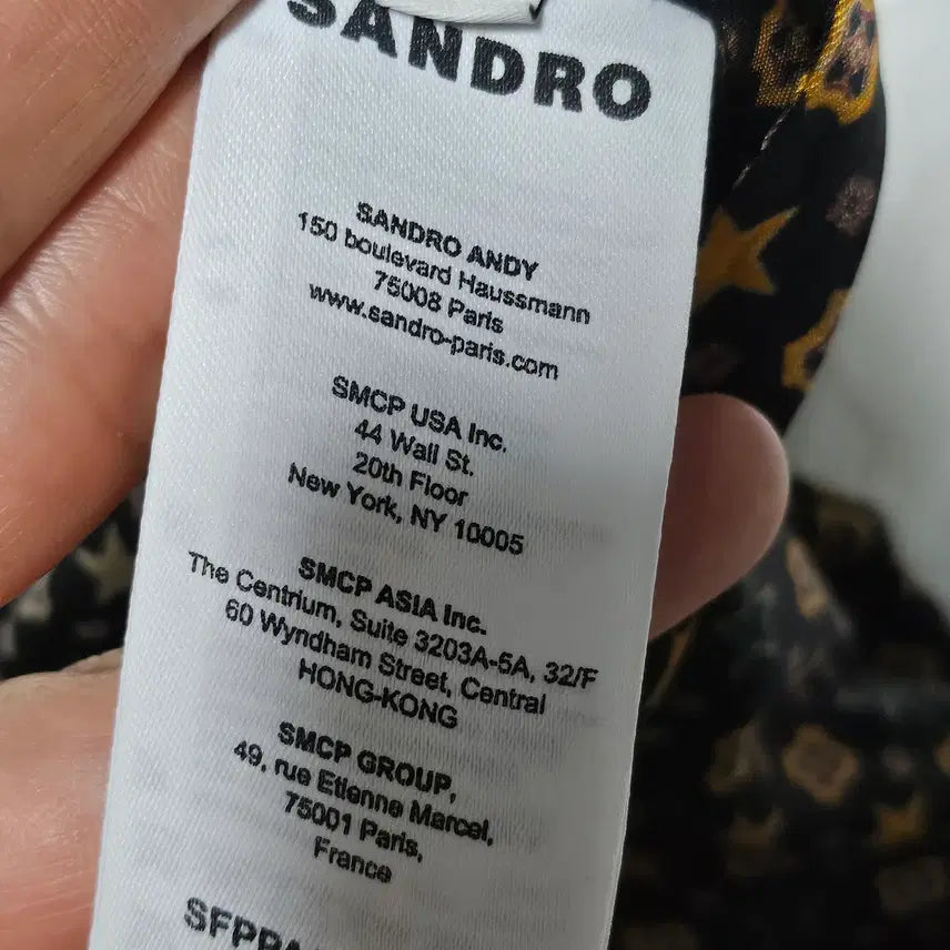[BUNJANG] Sandro Print Satin Pants / 산드로 프린트 새틴 팬츠 40