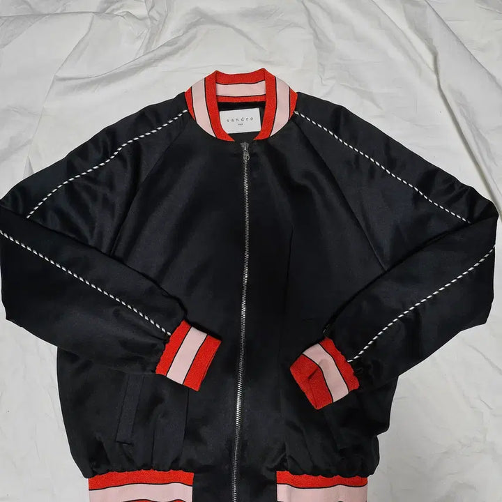[BUNJANG] Sandro Embroidered Varsity Jacket (Size 43) / 산드로 스카잔 자수 바시티 자켓 43