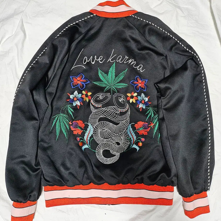 [BUNJANG] Sandro Embroidered Varsity Jacket (Size 43) / 산드로 스카잔 자수 바시티 자켓 43