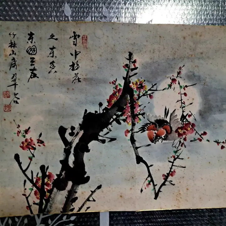 [BUNJANG] Korean Traditional Painting: "Maejado" (Bird and Plum Blossom) / 동양화 매조도 옛날그림