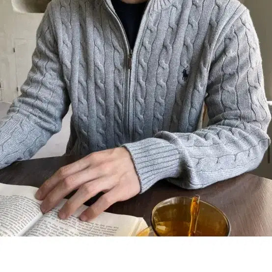 [BUNJANG] Polo Ralph Lauren Knit Zip-Up Gray L / 폴로랄프로렌 / 니트집업 그레이 / L 사이즈 팝니다