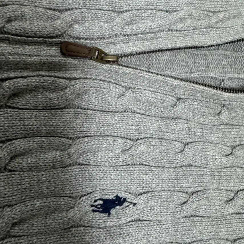 [BUNJANG] Polo Ralph Lauren Knit Zip-Up Gray L / 폴로랄프로렌 / 니트집업 그레이 / L 사이즈 팝니다