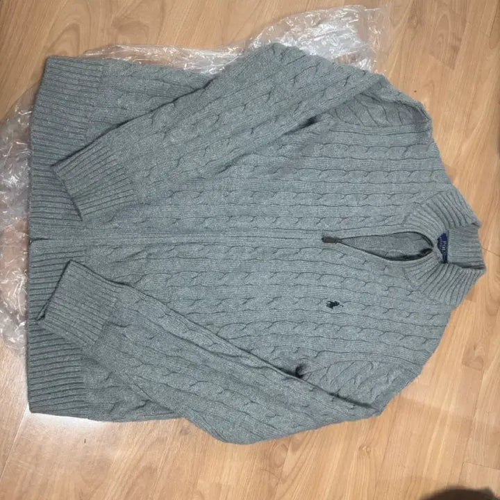 [BUNJANG] Polo Ralph Lauren Knit Zip-Up Gray L / 폴로랄프로렌 / 니트집업 그레이 / L 사이즈 팝니다