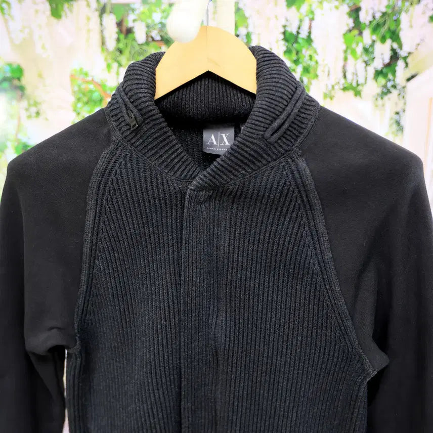 [SOLD OUT] 알마니 니트 가디건 후드형 깔끔과 캐주얼