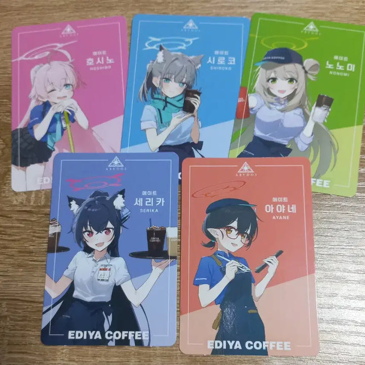 [SOLD OUT] (일괄) 블루 아카이브 이디야 콜라보 포토카드 세트