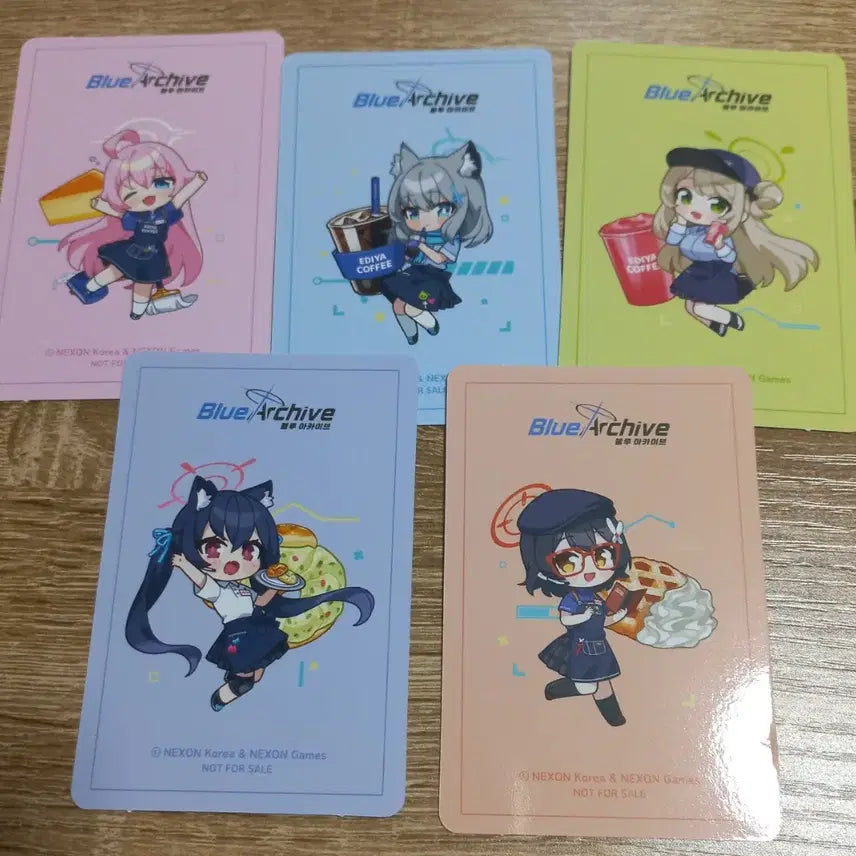 [SOLD OUT] (일괄) 블루 아카이브 이디야 콜라보 포토카드 세트