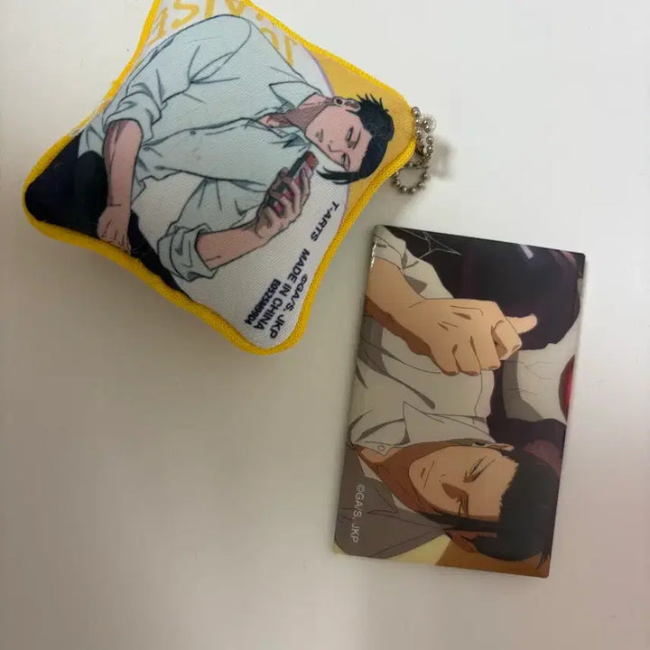 [BUNJANG] Jujutsu Kaisen Geto Suguru Plush Keyring + Badge Set / 주술회전 게토 스구루 인형 키링 + 뱃지 세트