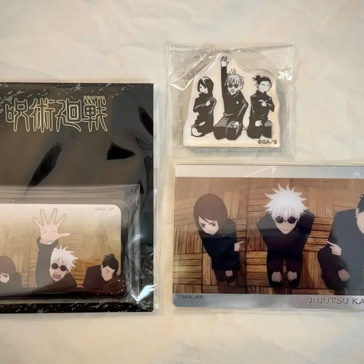 [BUNJANG] Jujutsu Kaisen Volume 0 Acrylic Standee, Can Badge, and Glitter Sticker Set / 주술회전 회옥옥절 사시스 아크릴코롯토 + 캔뱃지 + 키라페탓 세트