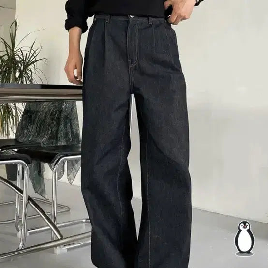 [BUNJANG] Mild Market Denim One-Tuck Pants / 마일드마켓 데님 원턱 팬츠