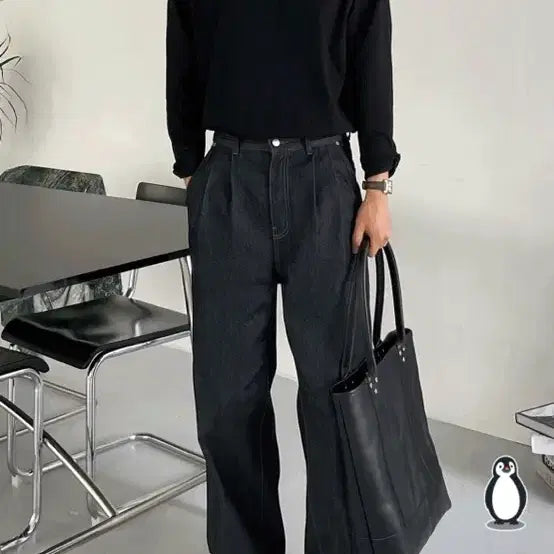 [BUNJANG] Mild Market Denim One-Tuck Pants / 마일드마켓 데님 원턱 팬츠