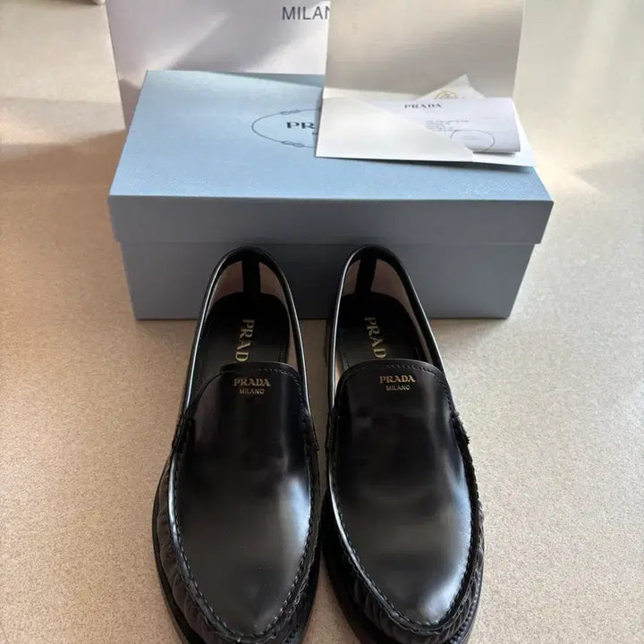 [BUNJANG] Prada Shirring Loafers Black / 새상품) 프라다 셔링 로퍼 블랙 38.5