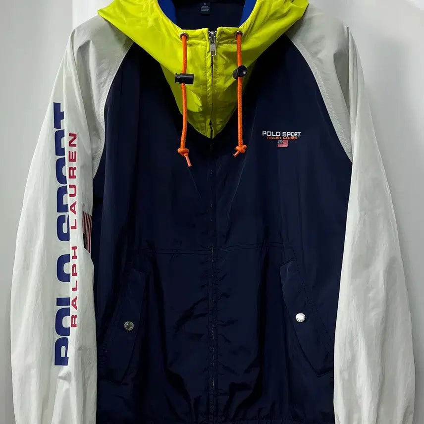 [BUNJANG] Polo Sport Lo-Life Spellout Block Windbreaker Jacket / 폴로 스포츠 lo-life 스펠아웃 블럭 윈드브레이커 자켓
