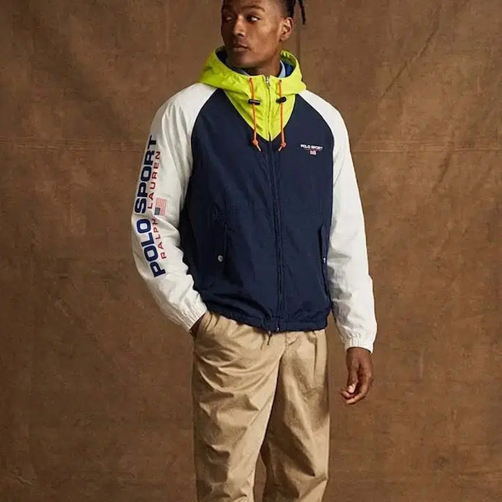 [BUNJANG] Polo Sport Lo-Life Spellout Block Windbreaker Jacket / 폴로 스포츠 lo-life 스펠아웃 블럭 윈드브레이커 자켓
