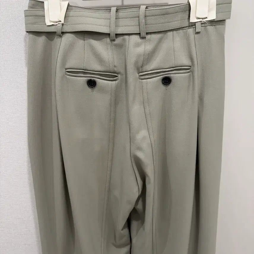 [BUNJANG] ETHOS Gabardine Belt Wide Pants / ETHOS 벨트 개버딘 와이드 팬츠