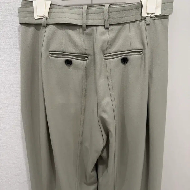 [BUNJANG] ETHOS Gabardine Belt Wide Pants / ETHOS 벨트 개버딘 와이드 팬츠