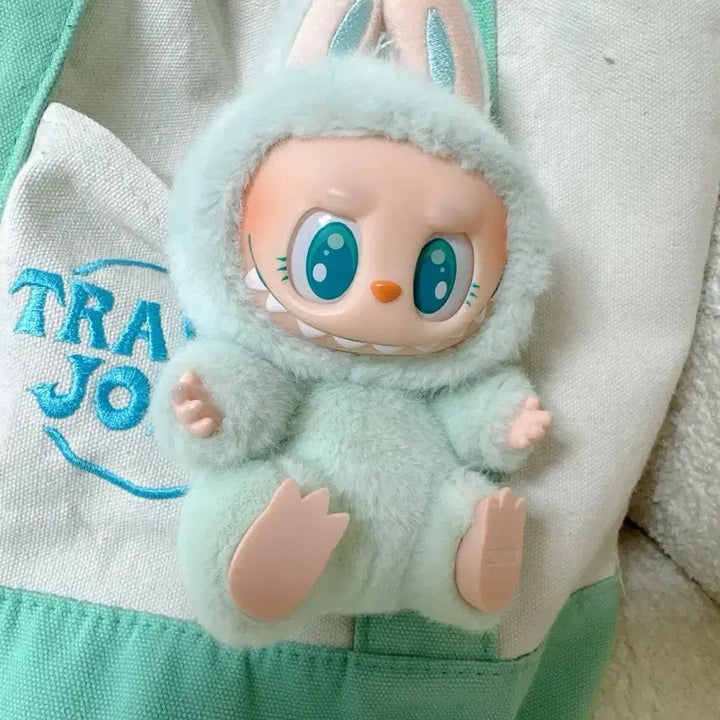[SOLD OUT] 민트덕후 한정판 트레이더조 민트 미니 에코백 +  라부부 나랑놀자 민트