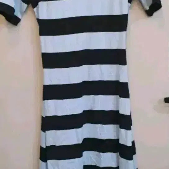 [BUNJANG] Lacoste Striped Short-Sleeve Midi Dress Size S / 라코스테 스트라이프 반팔 미디 원피스 S사이즈입니다. 시원해보이는 스트라