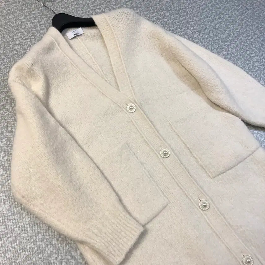 [BUNJANG] Hansome Obze Alpaca Blend Cardigan Coat / 한섬 오브제 22년 알파카51% 가디건 코트 도톰 올드머니룩 하프