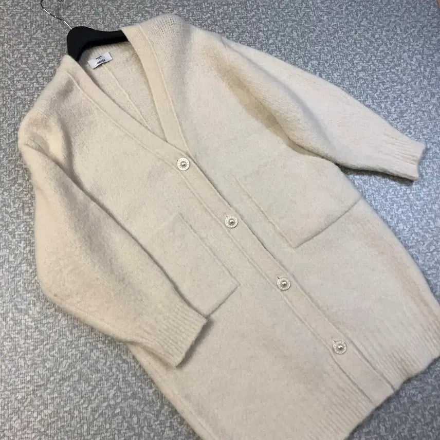 [BUNJANG] Hansome Obze Alpaca Blend Cardigan Coat / 한섬 오브제 22년 알파카51% 가디건 코트 도톰 올드머니룩 하프