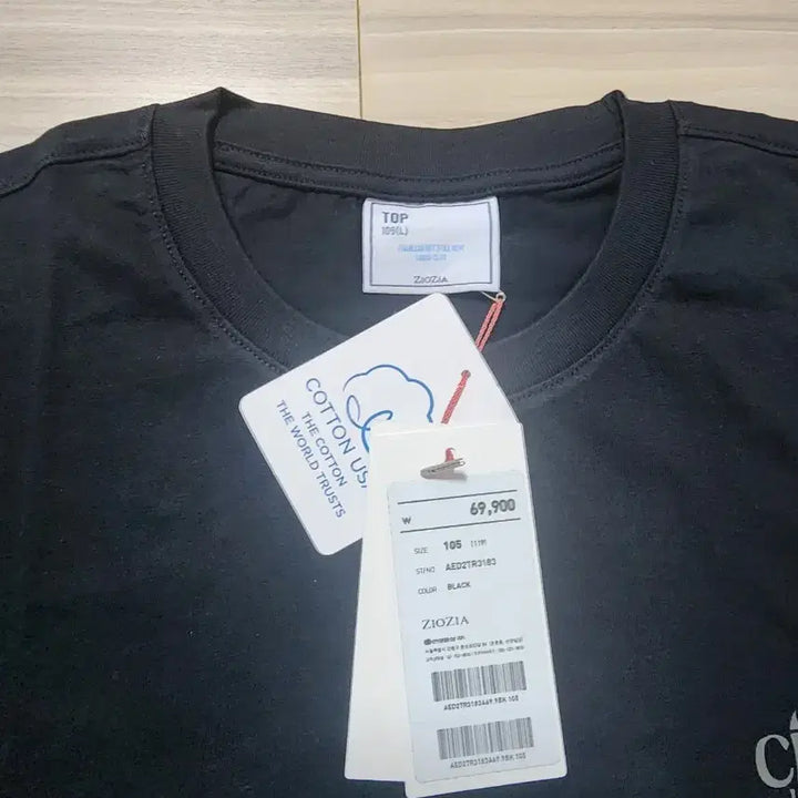 [BUNJANG] ZIOZIA Black Short Sleeve T-Shirt Size 105 / 지오지아반팔티셔츠105사이즈블랙