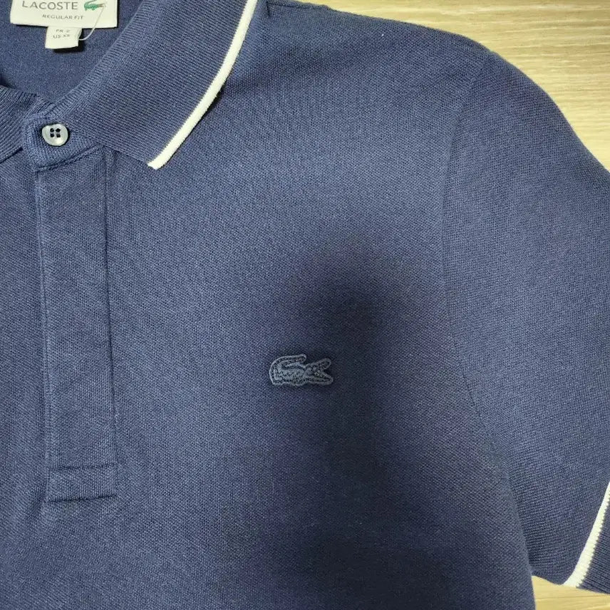 [BUNJANG] Lacoste Navy Polo Shirt / 라코스테 네이비 카라 반팔 티셔츠 S-M