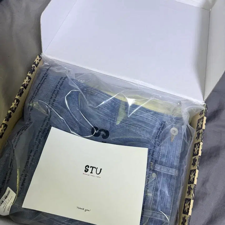 [BUNJANG] STU Stripe Denim Pants / (L)STU 스트라이프 데님 팬츠 미드 블루
