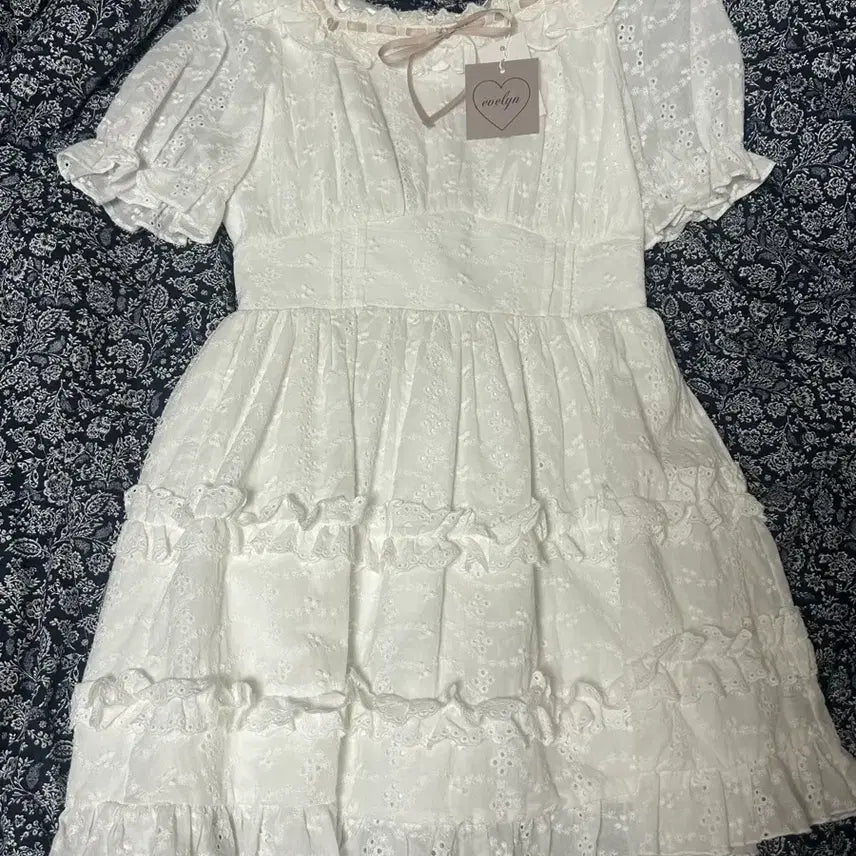 [SOLD OUT] evelyn 에블린 화이트 프릴 코튼 원피스 스나계 양산형 일브 그레일