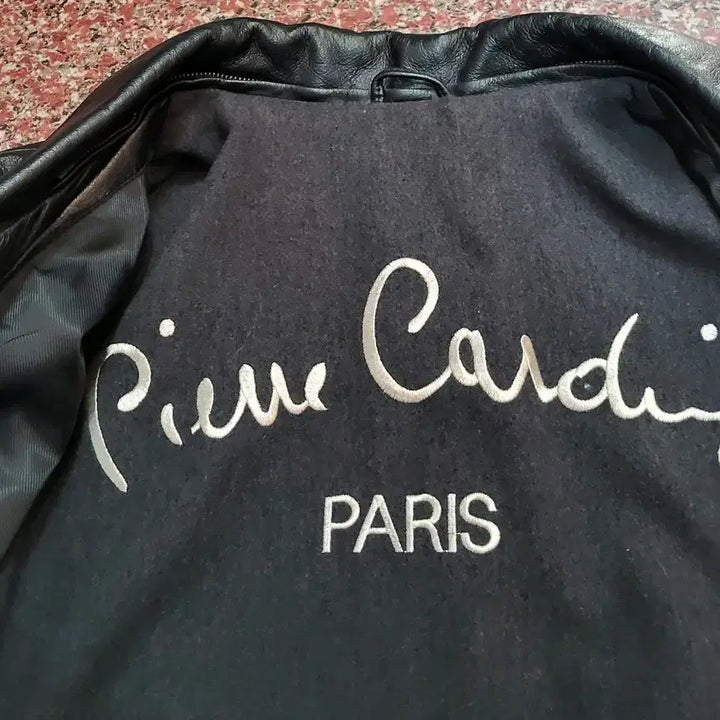 [BUNJANG] Pierre Cardin Black Leather Coat / 피에르가르뎅 가죽 코트 90