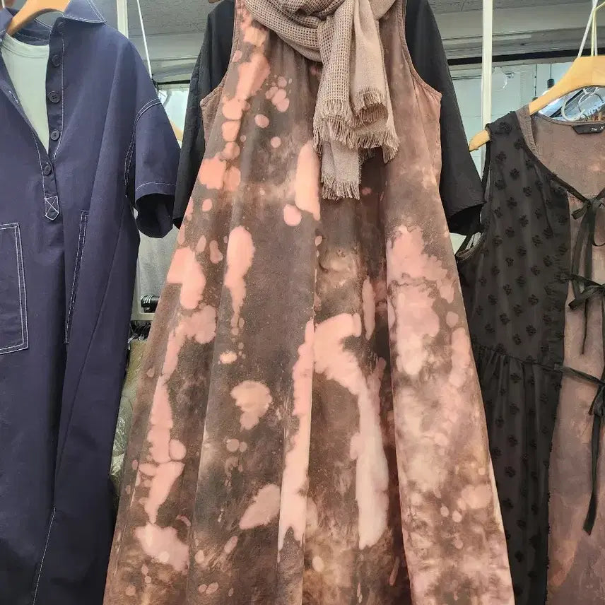 [BUNJANG] Unique Tie-Dye Dress / 유니크한 나염 염색 원피스