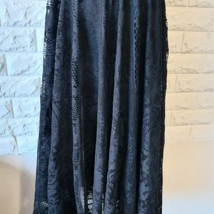 [BUNJANG] Black Lace Long Skirt / 블랙 레이스 롱 스커트(새상품)